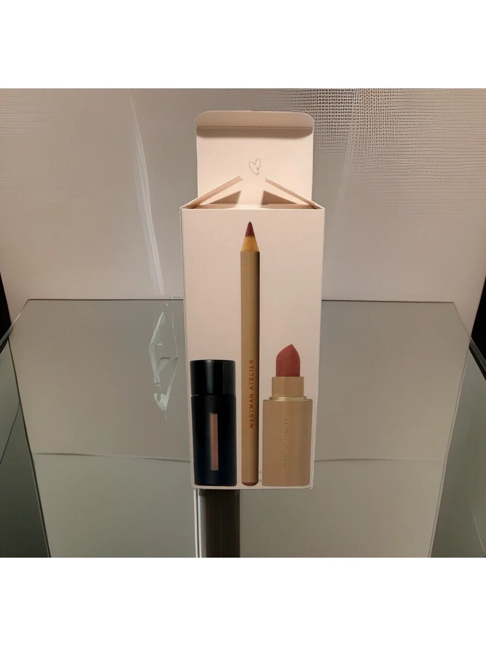Westman Atelier The Lip Edition Set Suede Matte PETAL Lipstick CHOU Balm Full Sz